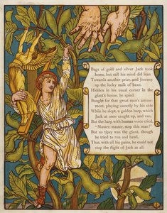 Jack ve fasulye sapı (renkli taş) by Walter Crane