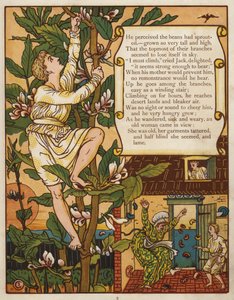 Jack ve fasulye sapı (renkli taş) by Walter Crane