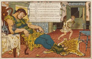 Jack ve fasulye sapı (renkli taş) by Walter Crane