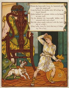 Jack ve fasulye sapı (renkli taş) by Walter Crane