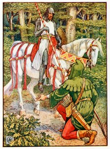 Lyttel John ve Şövalye by Walter Crane