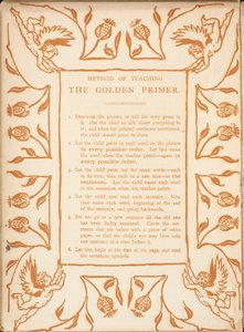 Altın astarı öğretme yöntemi. Melek yüzlü çiçek kenarlığı. by Walter Crane