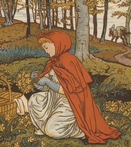 Kırmızı Başlıklı Kız (renkli taş) by Walter Crane