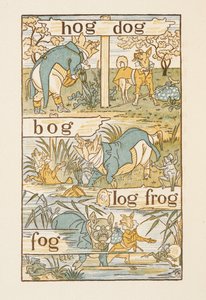 G harfiyle biten kafiyeli sözler. Altın astar. by Walter Crane