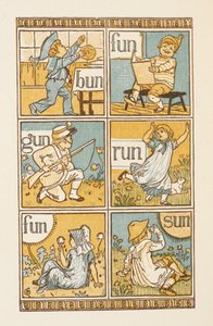 N harfi ile biten kafiyeli kelimeler. Altın astar. by Walter Crane