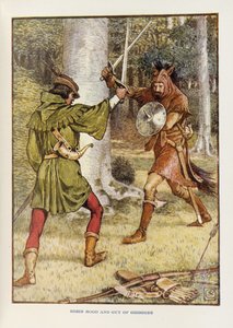 Robin Hood ve Gisborne'lu Guy by Walter Crane