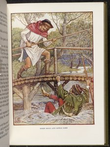 Robin Hood ve Küçük John by Walter Crane