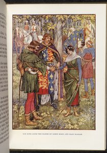 Robin Hood ve Hizmetçi Marian by Walter Crane