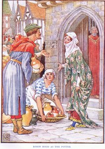 Robin Hood çömlekçi olarak, 1920 dolayları by Walter Crane
