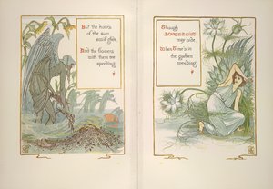 Bir sisin içinde gün batımı ve aşk by Walter Crane