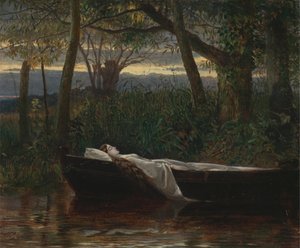 The Lady of Shalott [1862, Royal Academy of Arts, Londra, sergi kataloğu] by Walter Crane