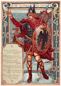 Norveçli. Kimden: Columbias Courtship: A Picture History of the United States, 1893 by Walter Crane