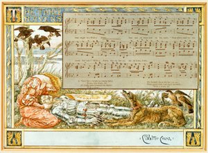 Üç Kuzgun: Bir Şarkı Kitabı Tasarımı by Walter Crane
