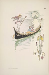 Balayı. Bir gondoldaki çift by Walter Crane