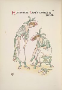 Terlik giyen iki bayan by Walter Crane