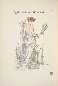 Venüs'ün aynası. Aynada kendine hayran olan bir kadın by Walter Crane