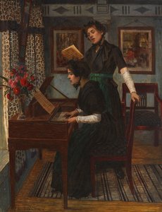 Müzik dersi, c. 1890. by Walter Firle