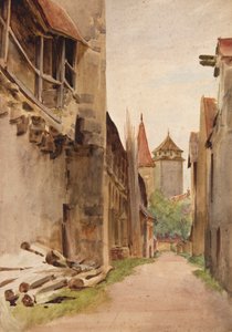 Arka Sokak, Rothenburg (suluboya) by Walter Frederick Roofe Tyndale