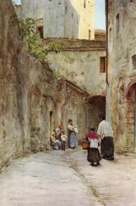Evlerin Kutsaması, İtalyan Rivierası (renkli taş) by Walter Frederick Roofe Tyndale
