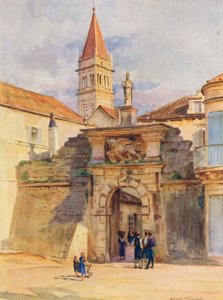 Trau Kapılarından biri (renkli taş baskı) by Walter Frederick Roofe Tyndale