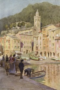 Portofino, İtalya (renkli taş) by Walter Frederick Roofe Tyndale