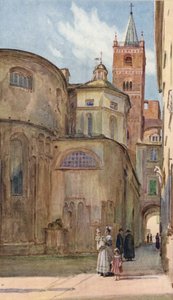 Romanesk kilise, Albenga, İtalya (renkli taş) by Walter Frederick Roofe Tyndale