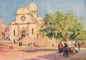 Šibenik Katedrali (renkli taş baskı) by Walter Frederick Roofe Tyndale