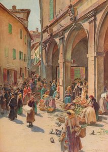 Montepulciano'daki Pazar, c1900 1913 by Walter Frederick Roofe Tyndale