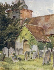 Yeni Orman: Brokenhurst Kilisesi (renkli taş) by Walter Frederick Roofe Tyndale
