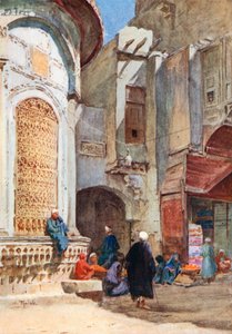 Zuweyla Kapısı yakınındaki Sebil (renkli taş baskı)