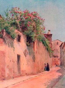 Via Delle Sperandie, Siena (renkli taş baskı) by Walter Frederick Roofe Tyndale