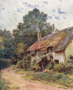 Wessex: Tipik bir Wessex kır evi (renkli litografi) by Walter Frederick Roofe Tyndale