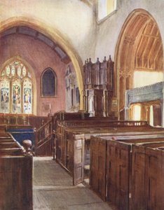 Wessex: Puddletown Kilisesi (renkli taş baskı) by Walter Frederick Roofe Tyndale