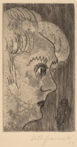 Profilde Baş, 1923. by Walter Gramatte