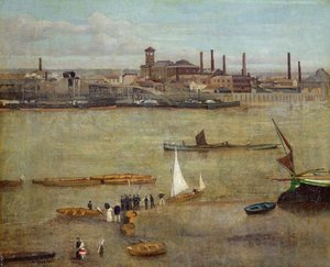 Plumbago Fabrikası, Battersea (tuval üzerine yağlı boya) by Walter Greaves
