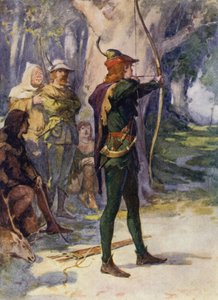 Ivanhoe için Sir Walter Scott tarafından yapılan çizim (renkli taş)