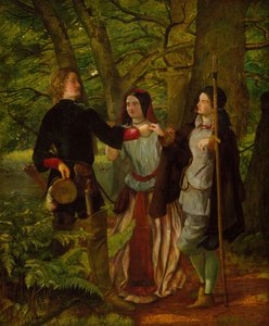 İstediğiniz Gibi - IV. Sahne I - Rosalind, Orlando'da Törende Ders Veriyor..., 1850 by Walter Howell Deverell