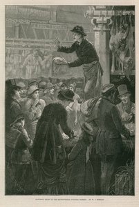 Metropolitan Tavukçuluk Pazarında Cumartesi Gecesi by Walter Jenks Morgan