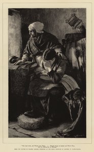 Fırtınalar Ani ve Derin Sular Olsa ve Liman Barı İnlese de Erkekler çalışmalı ve Kadınlar Ağlamalı by Walter Langley