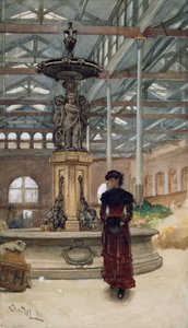 Eski Pazar Salonu ve Çeşmesi, Birmingham by Walter Langley