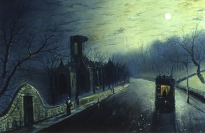 Ay Işığından Kirkstall Manastırı (tuval üzerine yağlı boya) by Walter Linsley Meegan