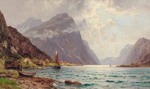 fiyort manzarası by Walter Moras
