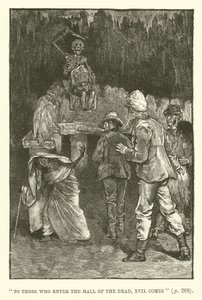 H Rider Haggard tarafından King Solomons Madenleri için İllüstrasyon by Walter Paget