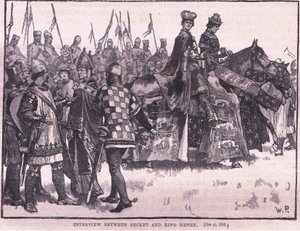 Becket ve Kral Henry AD 1169 arasındaki röportaj by Walter Paget