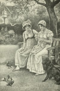 Jane Austen, kız kardeşi Cassandra ile Papaz Bahçesi