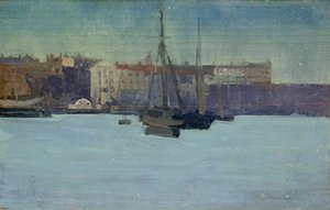 Dieppe Limanı (gemide petrol) by Walter Richard Sickert