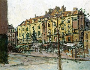 La Place Nationale, le Grande Duquesne, Dieppe (tuval üzerine yağlı boya) by Walter Richard Sickert
