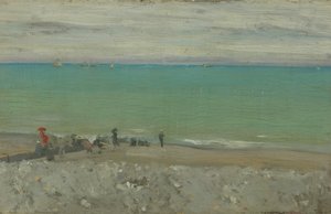 The Beach, Dieppe, 1885 dolayları (panel üzerine yağlıboya) by Walter Richard Sickert