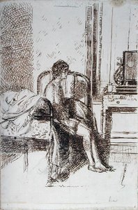 Koronun Hanımı (kağıt üzerine mürekkep) by Walter Richard Sickert