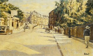 London Street, Bath, Walcot'a doğru bakıyor, 1939 dolayları by Walter Richard Sickert